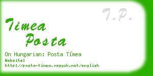 timea posta business card